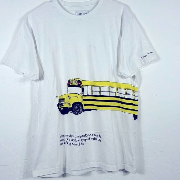 🔥 Teddy Fresh School Bus Shirt 2019 Rare Limited Print Wraparound Graphics XL ( - Picture 1 of 9